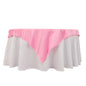 Lamour Satin 54"x54" Table Overlay Square Tablecloth Pink - Durable & Silk-Like Table Cover Pro Linens