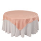 Lamour Satin 72"x72" Table Overlay Square Tablecloth Dusty Rose - Smooth Finish Table Topper Pro Linens