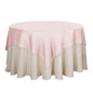 Linen 72"x72" Table Overlay Square Tablecloth Blush - Slubby Textured Wrinkle-Resistant Design for Stylish Occasions Pro Linens