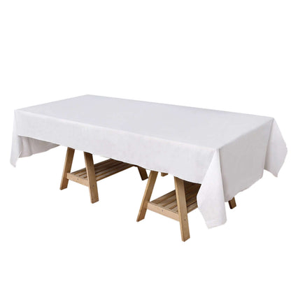 Linen - Like Paper 50"x108" Rectangle Tablecloth White - Disposable Airlaid Table Cover for Easy Cleanup - Pro Linens