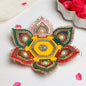 Lotus Rangoli in Pearl & Gota Acrylic PRO Indian