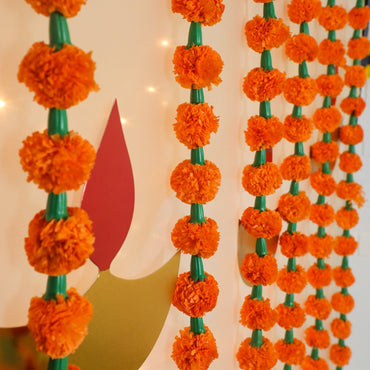 Marigold Flower Garland (4Ft) Plastic PRO Indian