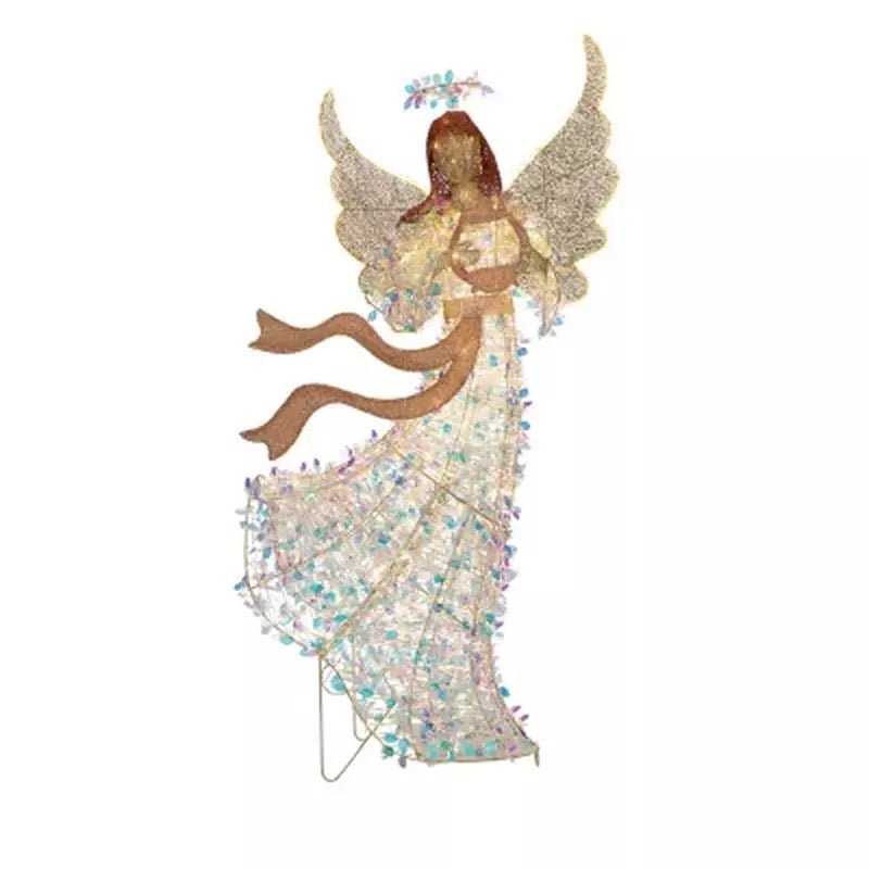 Member's Mark 6' Pre - Lit Iridescent Angel - Pro Linens