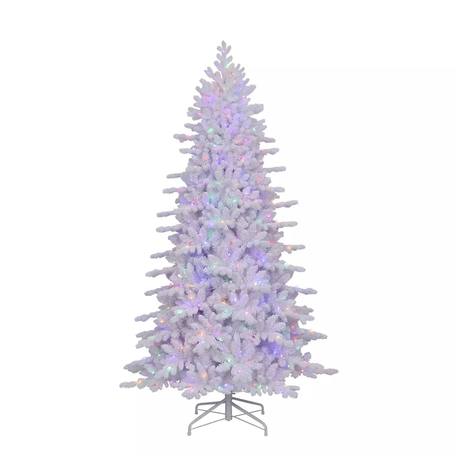 Member's Mark 7.5' Flocked White Fraser Fir Pre - Lit Christmas Tree - Pro Linens