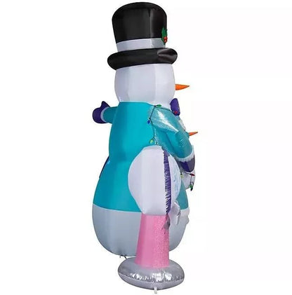 Member‘s Mark 8' Pre - Lit Inflatable Snowman Family - Pro Linens