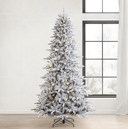 Member's Mark 9' Flocked Aspen Pre - Lit Christmas Tree - Pro Linens