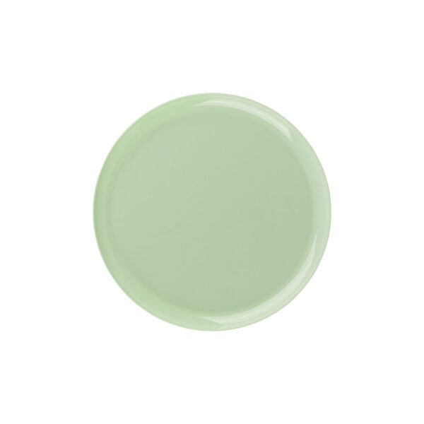 Mint Green Round Plastic Plates 10 Pack - Edge Plate Pro Linens