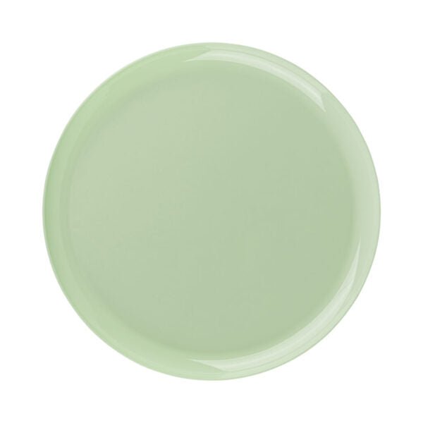 Mint Green Round Plastic Plates 10 Pack - Edge Plate Pro Linens