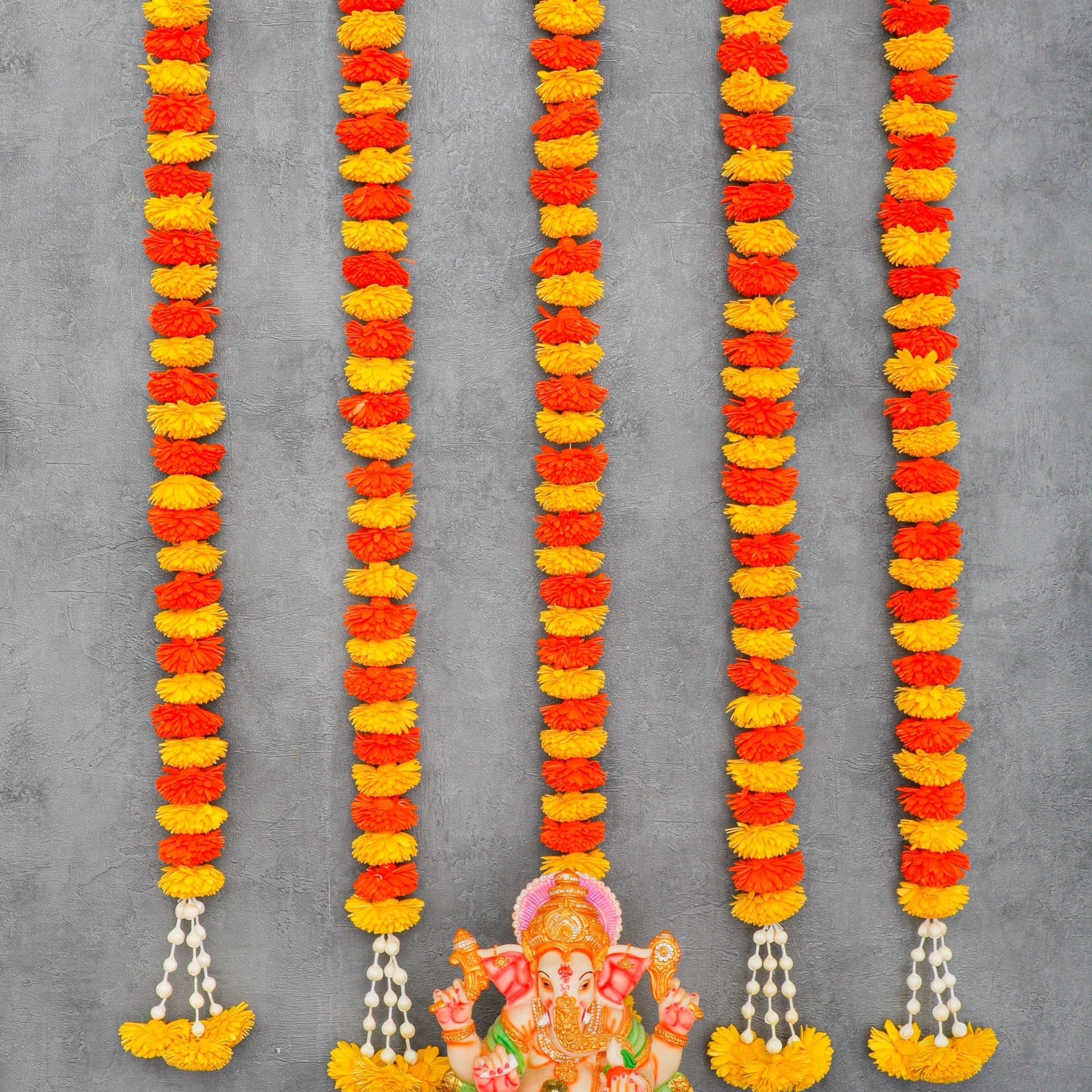 Multicolor Shola Garland - 3 ft Shola wood PRO Indian