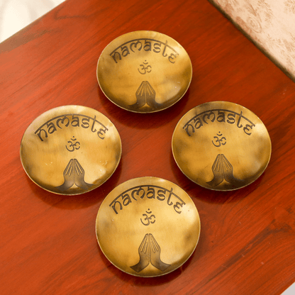 Namaste Trinket Tray White metal PRO Indian