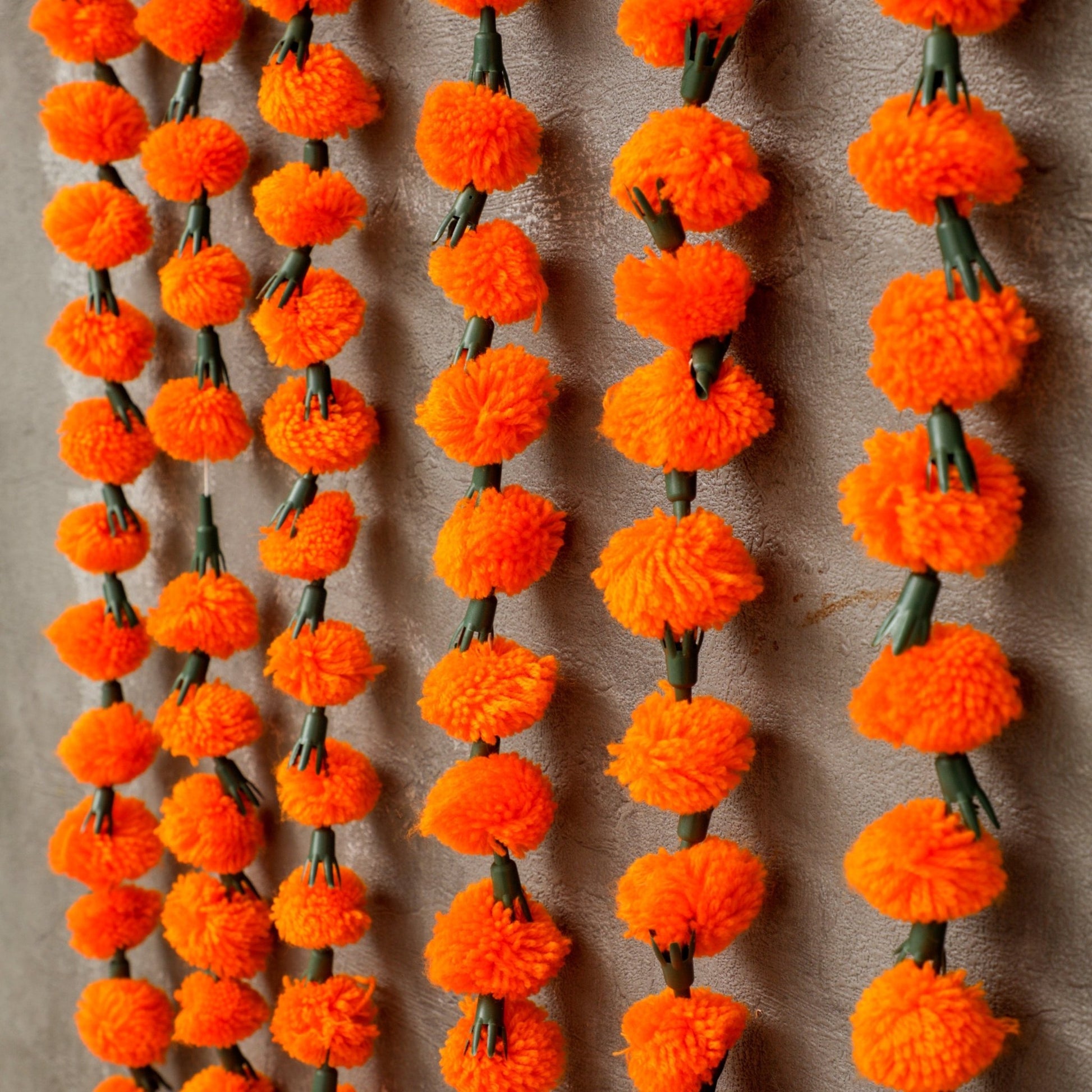 Orange Woolen Marigold Garland Woolen PRO Indian