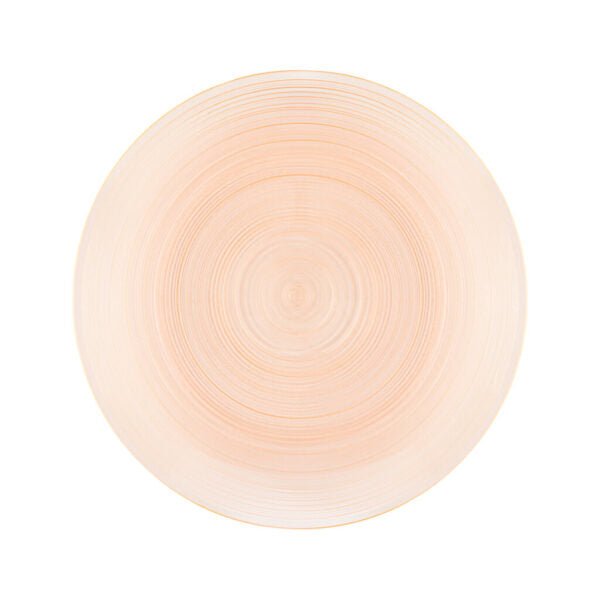 Peach Transparent Round Plastic Plates - Crystal Design Plate Pro Linens