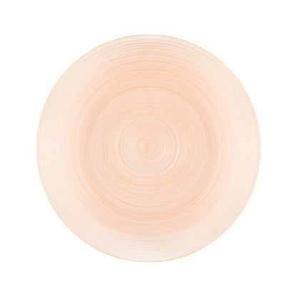 Peach Transparent Round Plastic Plates - Crystal Design Plate Pro Linens