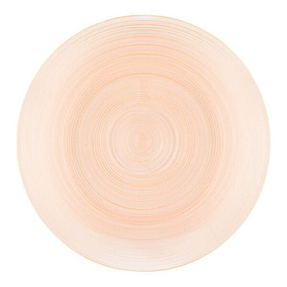 Peach Transparent Round Plastic Plates - Crystal Design Plate Pro Linens