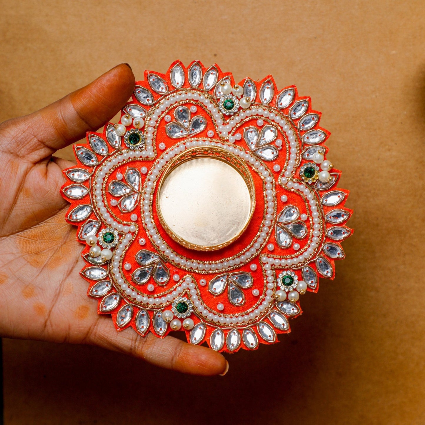 Pearl& Stone Candle Holder Pearl PRO Indian