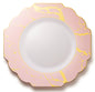 Pink and Gold Marble Plastic Plates 10 Pack - Grand Plate Pro Linens