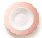 Pink and Gold Rim Plastic Plates 10 Pack - Grand Plate Pro Linens