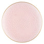 Pink and Gold Rim Transparent Hammered 13″ Round Plastic Charger Plate - 4 Pack - Pro Linens