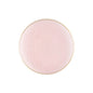 Pink and Gold Round Hammered Plastic Plates - Organic Hammered Plate Pro Linens