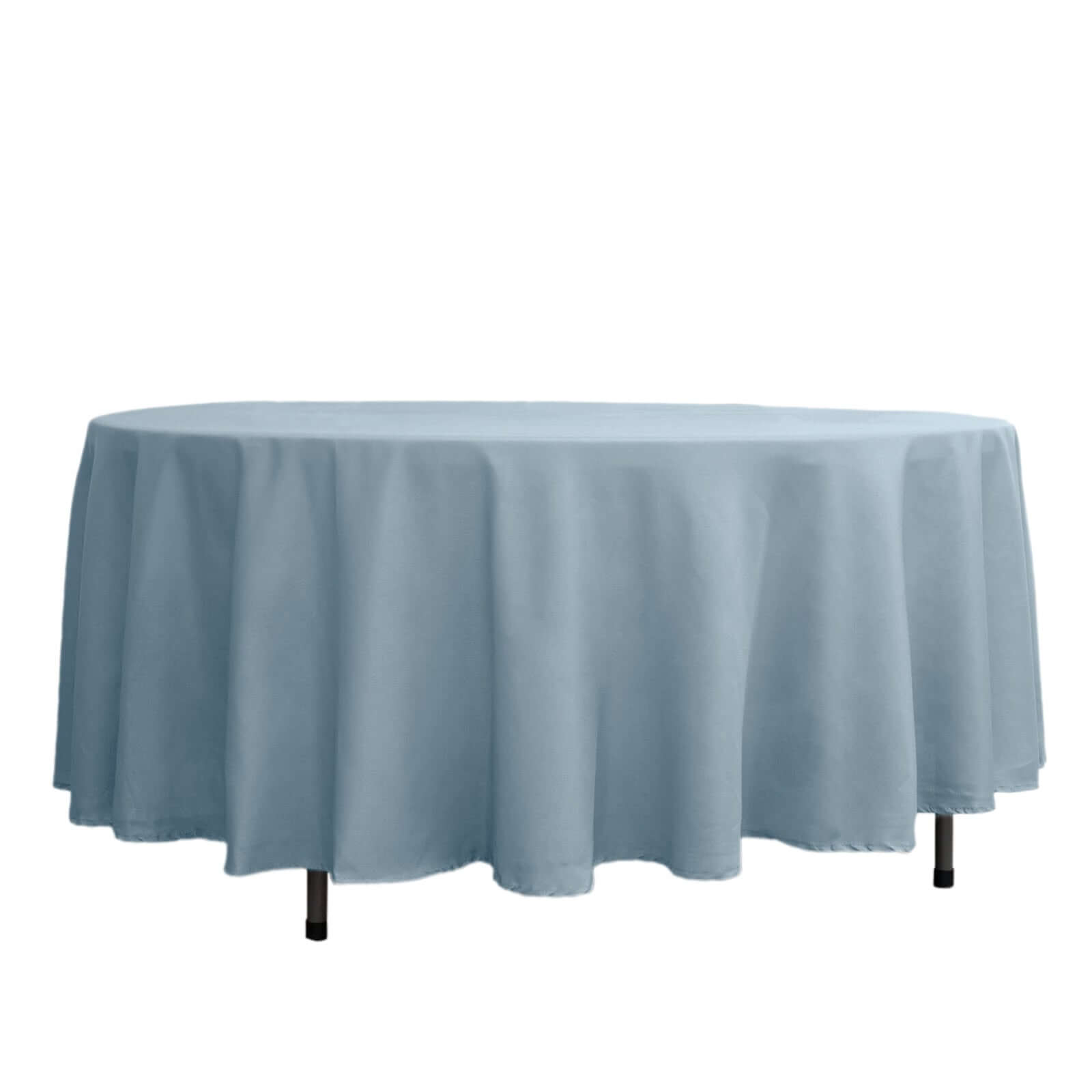 Polyester 108" Round Tablecloth Dusty Blue - Wrinkle-Resistant Table Cover Pro Linens