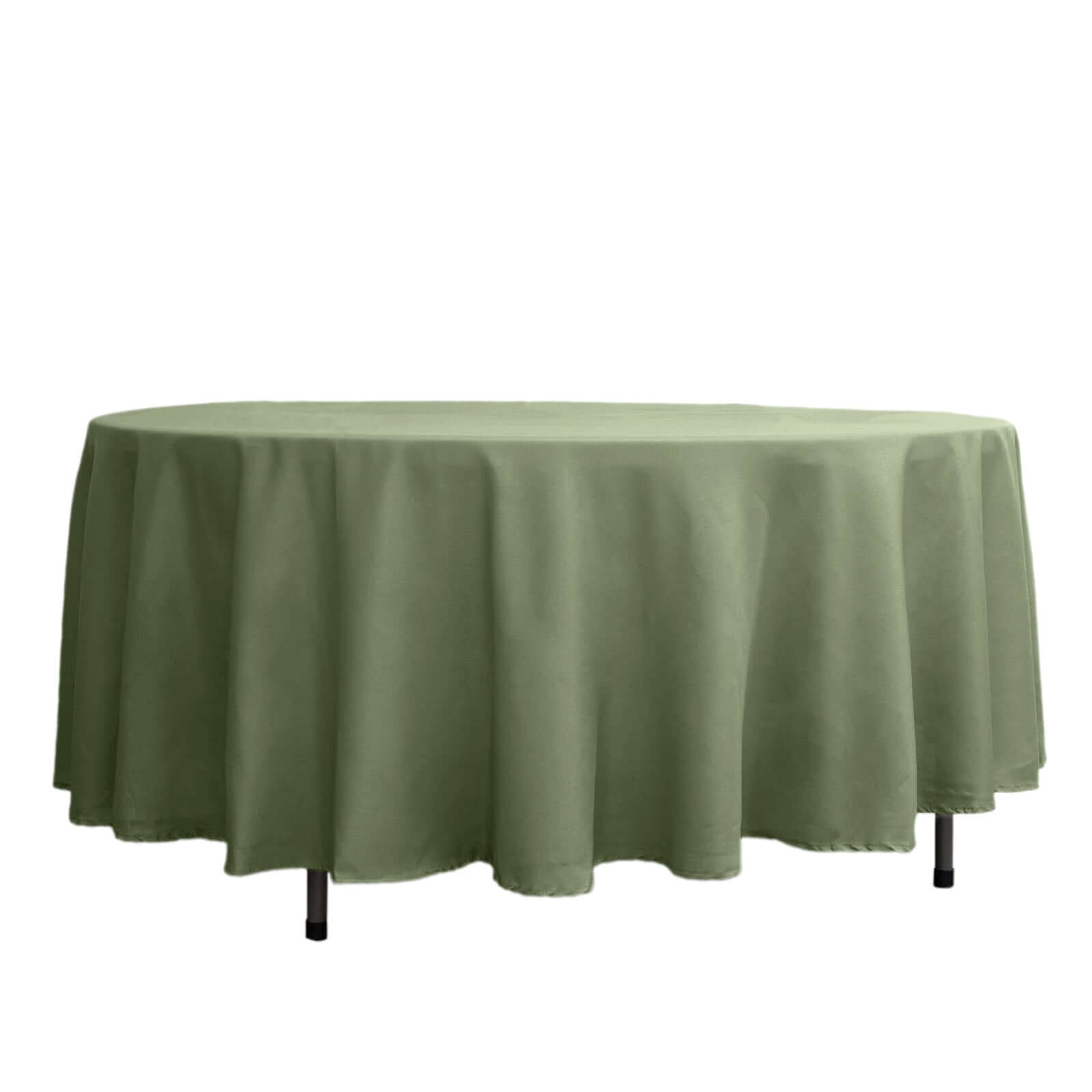 Polyester 108" Round Tablecloth Dusty Sage Green - Wrinkle-Resistant Table Cover Pro Linens