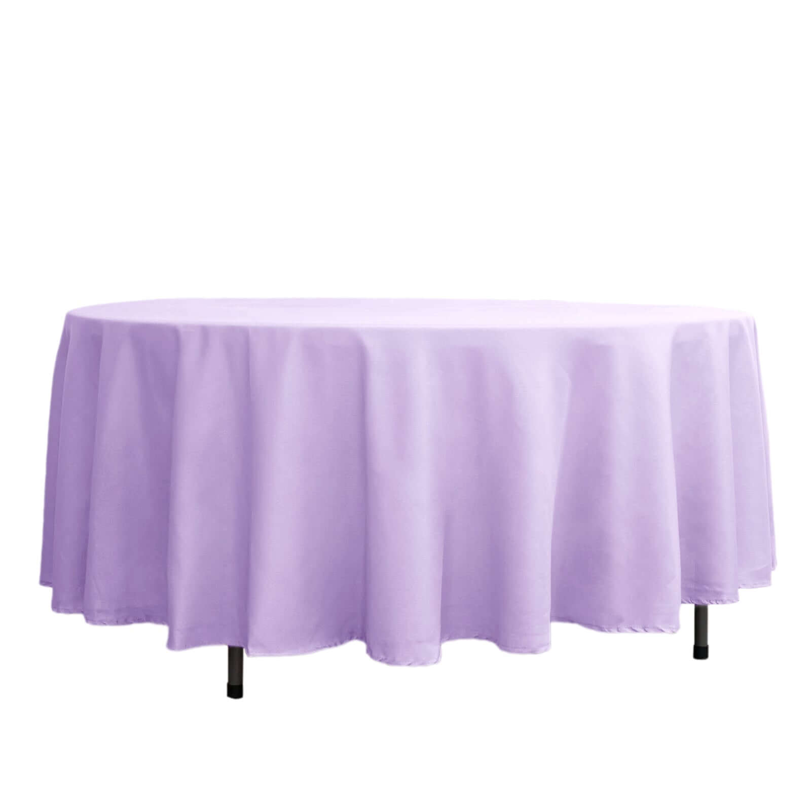 Polyester 108" Round Tablecloth Lavander Lilac - Wrinkle-Resistant Table Cover Pro Linens