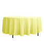 Polyester 108" Round Tablecloth Yellow - Wrinkle-Resistant Table Cover Pro Linens