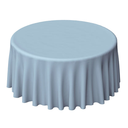 Polyester 120" Round Tablecloth Dusty Blue - Seamless Wrinkle-Resistant Table Cover Pro Linens