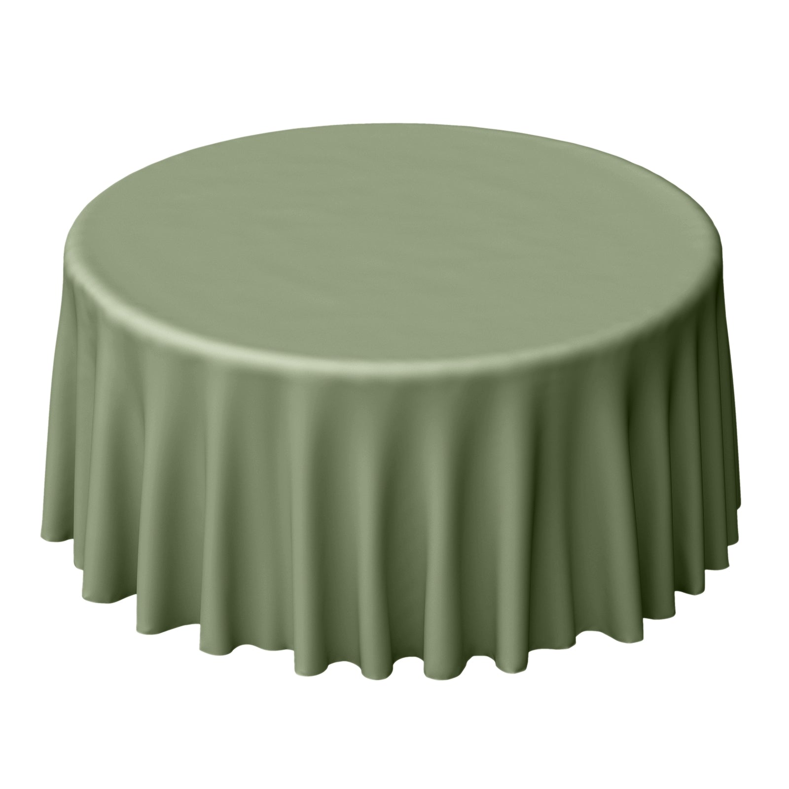 Polyester 120" Round Tablecloth Dusty Sage Green - Seamless Wrinkle-Resistant Table Cover Pro Linens