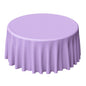 Polyester 120" Round Tablecloth Lavender Lilac - Seamless Wrinkle-Resistant Table Cover Pro Linens