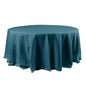 Polyester 120" Round Tablecloth Peacock Teal - Seamless Wrinkle-Resistant Table Cover Pro Linens