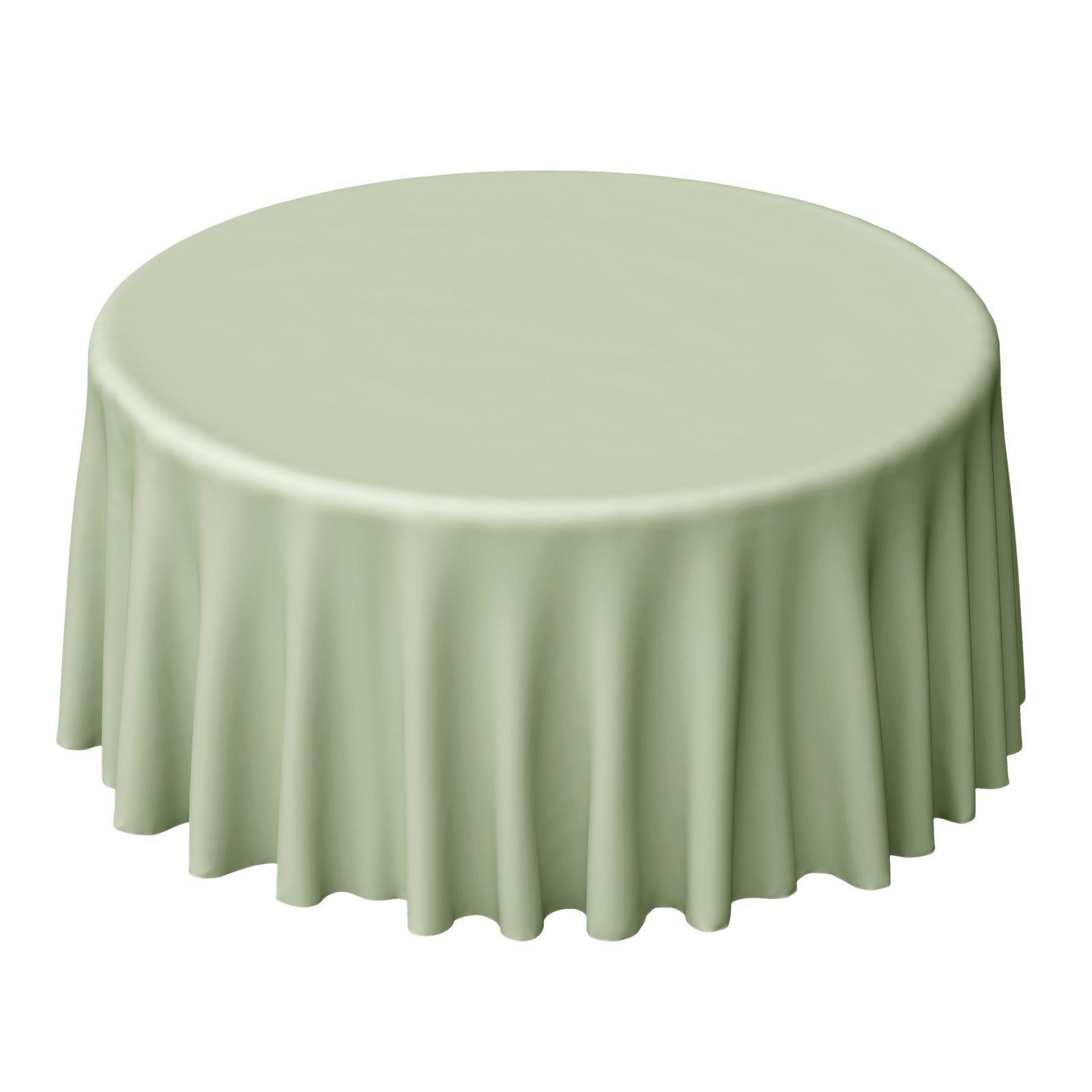 Polyester 120" Round Tablecloth Sage Green - Seamless Wrinkle-Resistant Table Cover Pro Linens