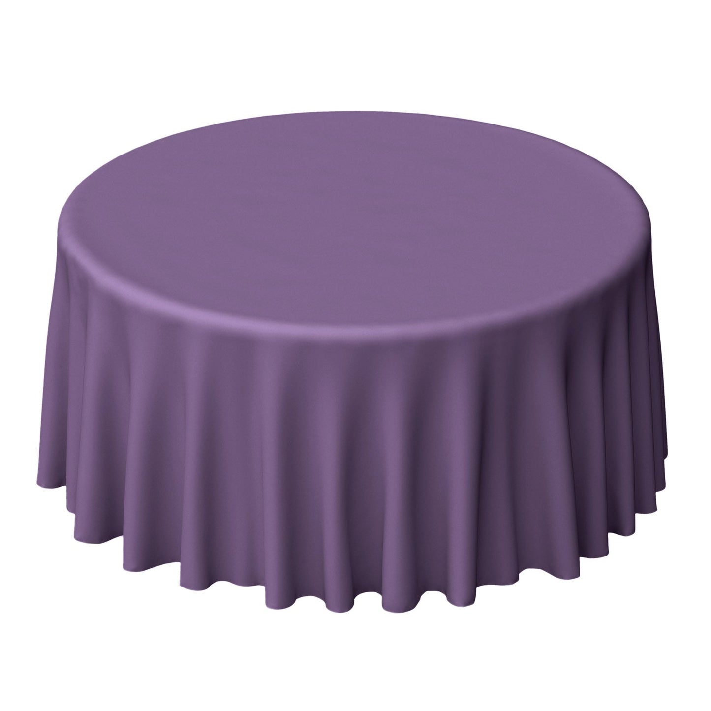 Polyester 120" Round Tablecloth Violet Amethyst - Seamless Wrinkle-Resistant Table Cover Pro Linens