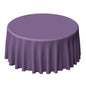 Polyester 120" Round Tablecloth Violet Amethyst - Seamless Wrinkle-Resistant Table Cover Pro Linens