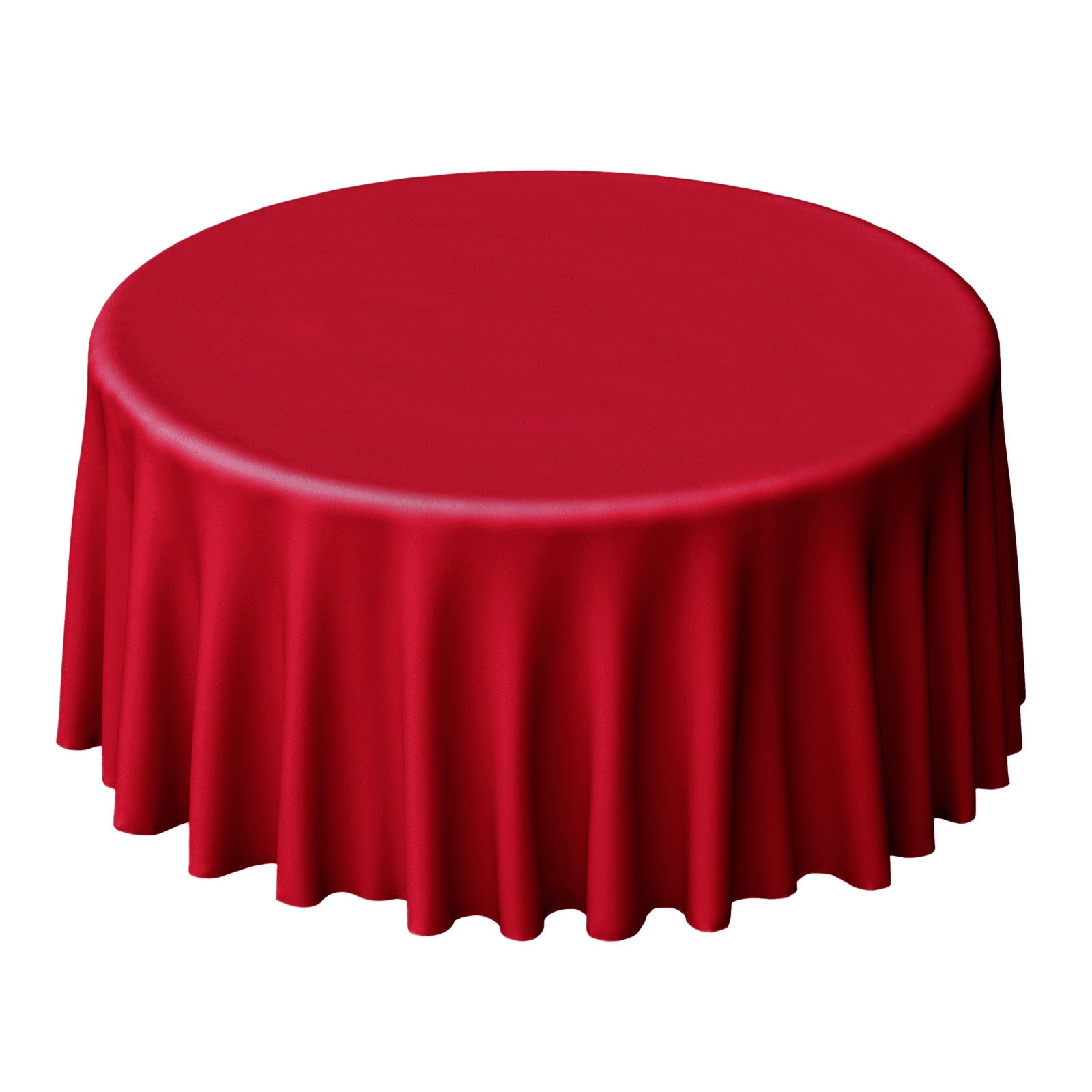 Polyester 120" Round Tablecloth Wine - Seamless Wrinkle-Resistant Table Cover Pro Linens