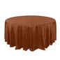 Polyester 132" Round Tablecloth Cinnamon Brown - Seamless Chic Table Cover Pro Linens