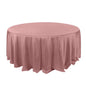 Polyester 132" Round Tablecloth Dusty Rose - Seamless Chic Table Cover Pro Linens