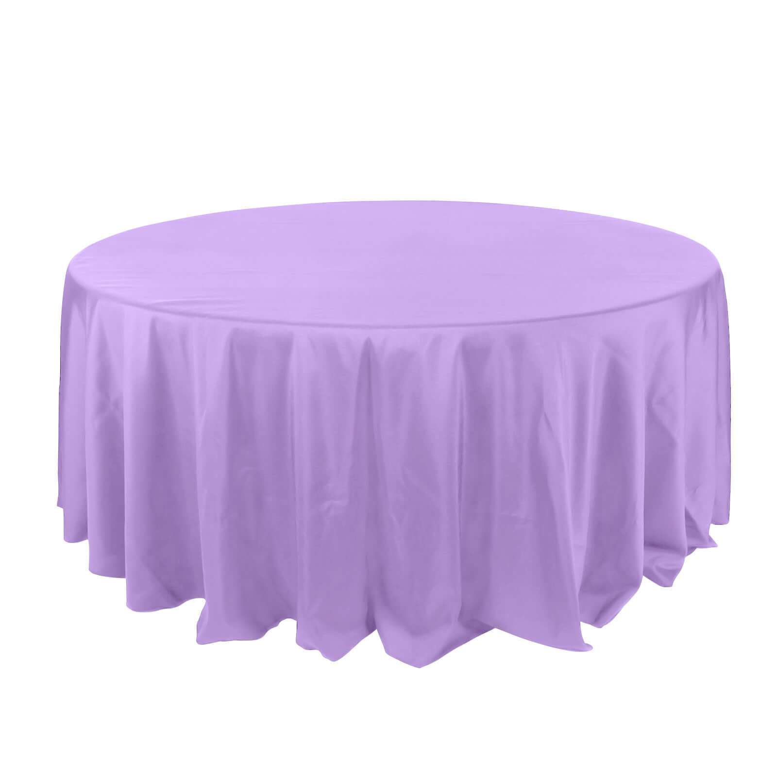 Polyester 132" Round Tablecloth Lavender Lilac - Seamless Chic Table Cover Pro Linens