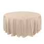 Polyester 132" Round Tablecloth Nude - Seamless Chic Table Cover Pro Linens