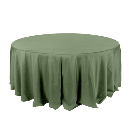 Polyester 132" Round Tablecloth Olive Green - Seamless Chic Table Cover Pro Linens