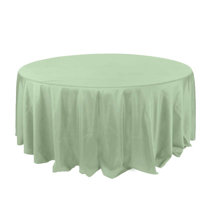 Polyester 132" Round Tablecloth Sage Green - Seamless Chic Table Cover Pro Linens