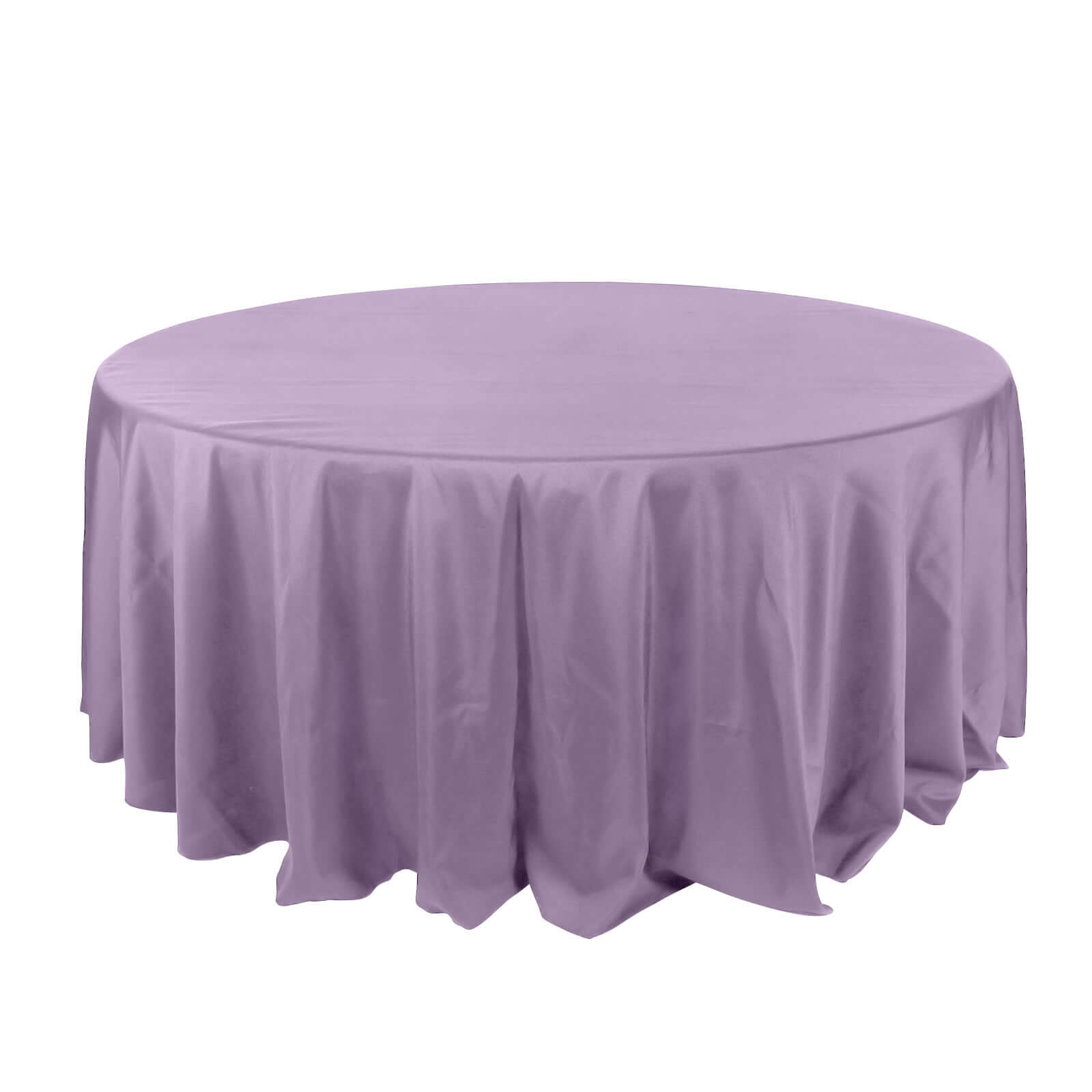 Polyester 132" Round Tablecloth Violet Amethyst - Seamless Chic Table Cover Pro Linens