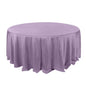 Polyester 132" Round Tablecloth Violet Amethyst - Seamless Chic Table Cover Pro Linens