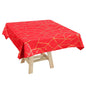 Polyester 54"x54" Square Tablecloth Red with Gold Foil Geometric Pattern - Wrinkle-Resistant & Durable Table Cover Pro Linens