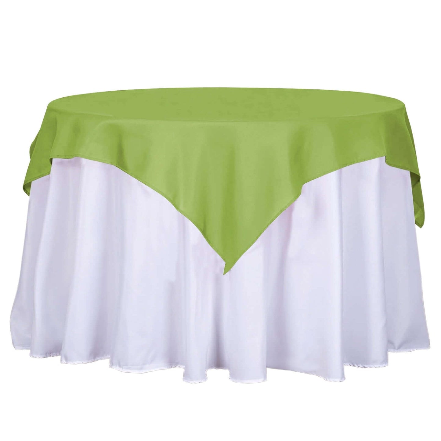 Polyester 54"x54" Table Overlay Square Tablecloth Apple Green - Wrinkle-Resistant & Durable Table Cover Pro Linens