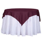 Polyester 54"x54" Table Overlay Square Tablecloth Burgundy - Wrinkle-Resistant & Durable Table Cover Pro Linens