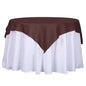 Polyester 54"x54" Table Overlay Square Tablecloth Chocolate - Wrinkle-Resistant & Durable Table Cover Pro Linens