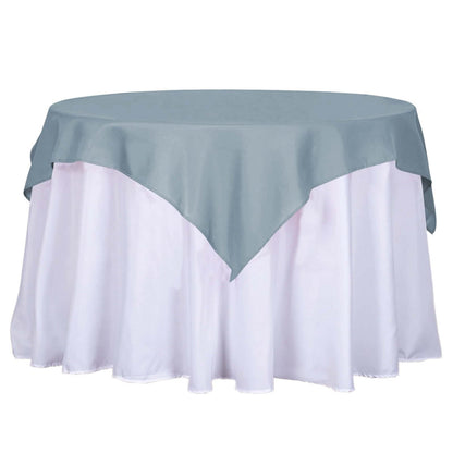 Polyester 54"x54" Table Overlay Square Tablecloth Dusty Blue - Wrinkle-Resistant & Durable Table Cover Pro Linens