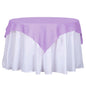 Polyester 54"x54" Table Overlay Square Tablecloth Lavender Lilac - Wrinkle-Resistant & Durable Table Cover Pro Linens