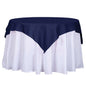 Polyester 54"x54" Table Overlay Square Tablecloth Navy Blue - Wrinkle-Resistant & Durable Table Cover Pro Linens